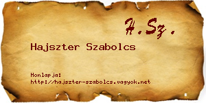 Hajszter Szabolcs névjegykártya